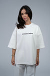 Attached to nothing -White Oversized T-shirt