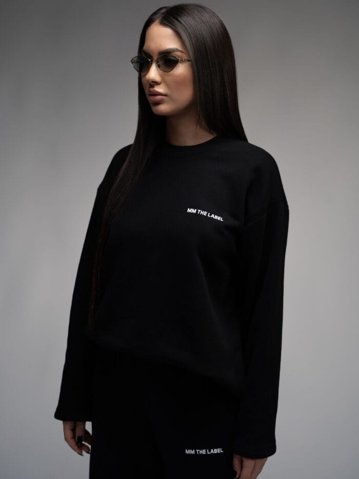 Oversized Black LOGO Sweatshirt
