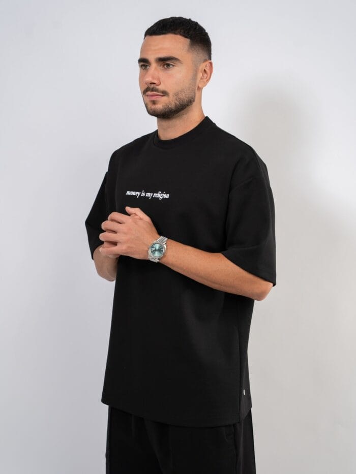Money Is My Religion - Black Oversized T-Shirt