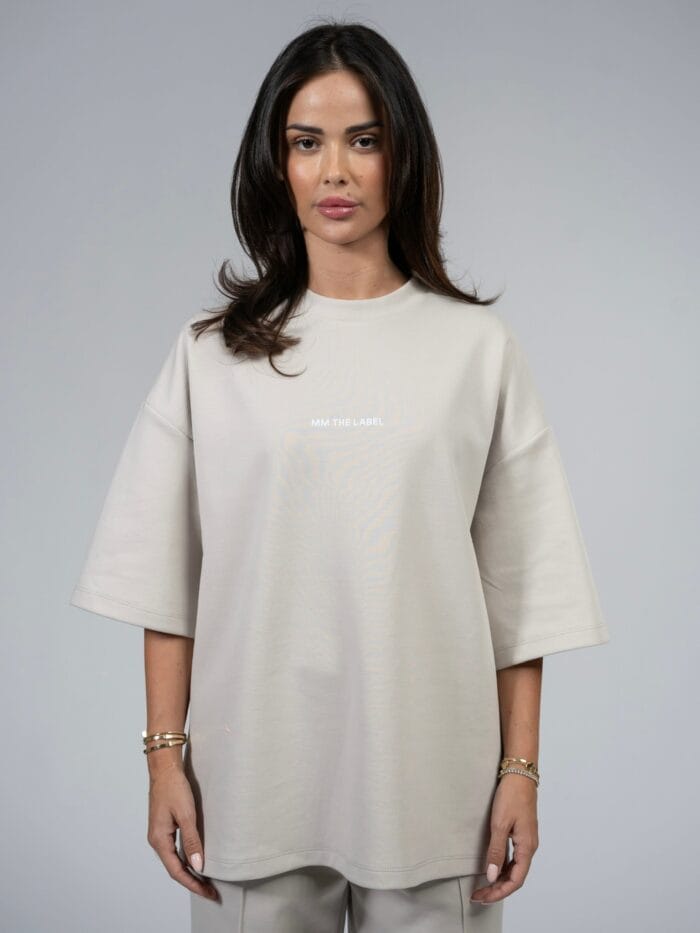 MM THE LABEL - Nude Oversized T-Shirt